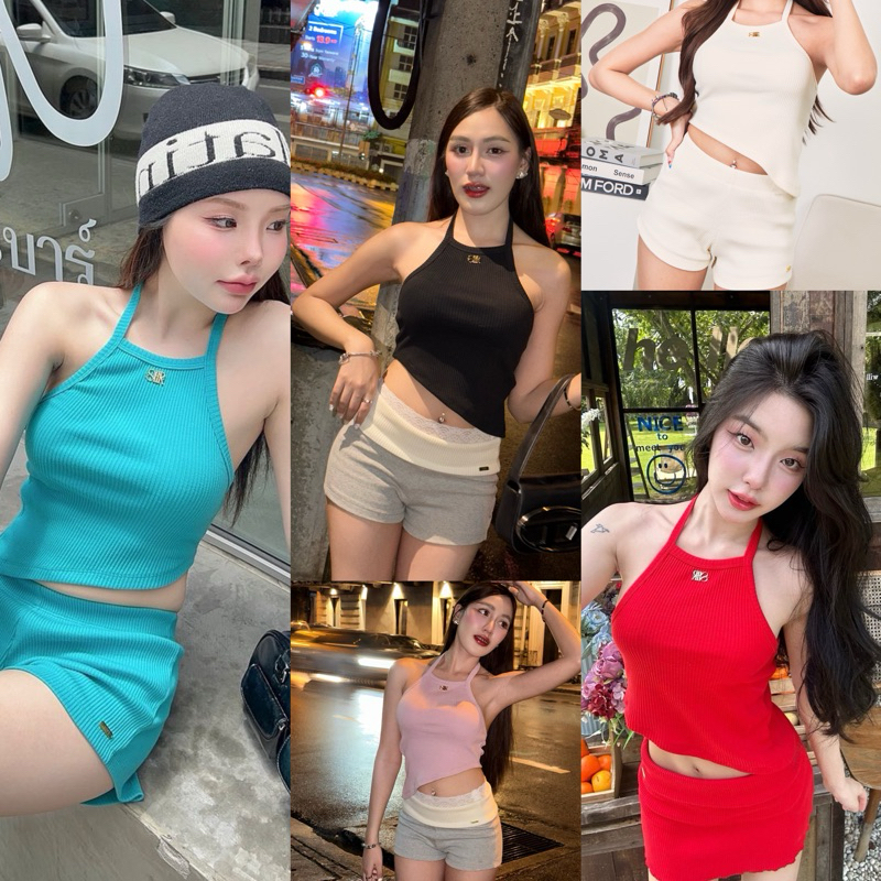 *มีสีใหม่* Bunny top เสื้อคล้องคอโชว์หลังเฉียงข้าง siristylebkk (SR04)