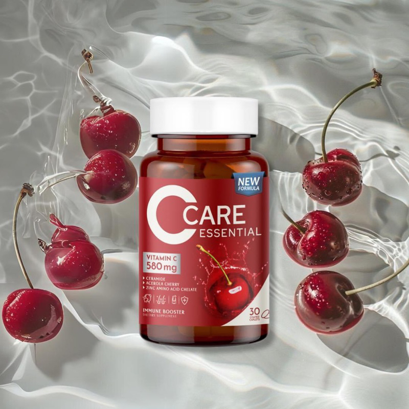ซี-แคร์ วิตามินซี อะเซโรลาเชอร์รี่ พลัสเซราไมด์ และซิงค์ (C-Care Acerola Cherry Plus Ceramide & Zinc)