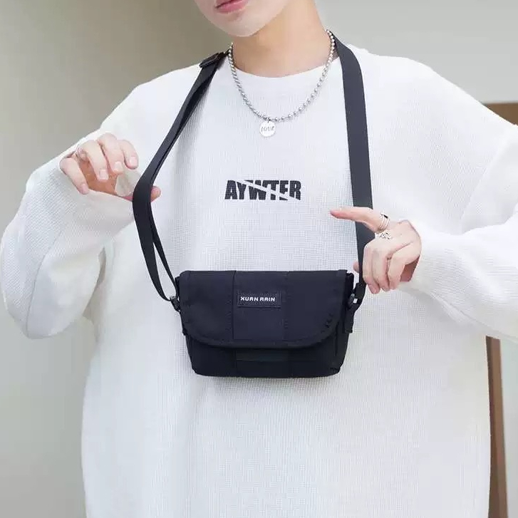 (B313#)กระเป๋าสะพายข้าง สไตล์เกาหลี แฟชั่นมาใหม่ มีซิป เรียบง่าย - รูปที่ 7