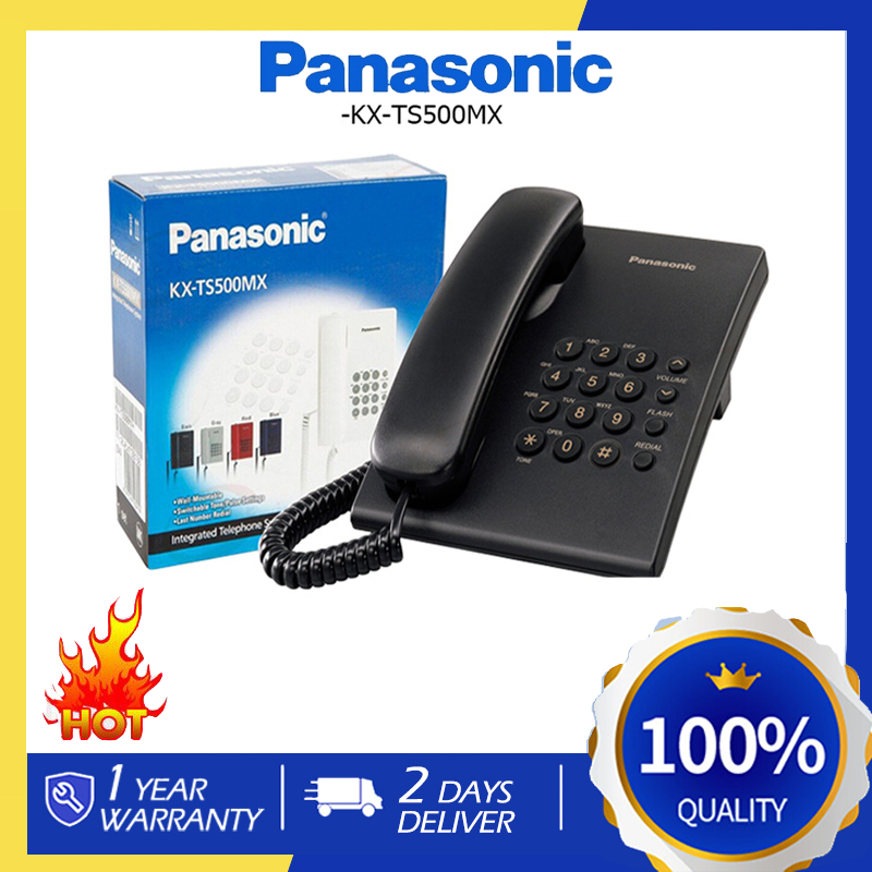 (ของแท้100%) Panasonic KX-TS500MXW /TS500 (Single Line Telephone) ถูกมาก โทรศัพท์แบบตั้งโต๊ะ โทรศัพท