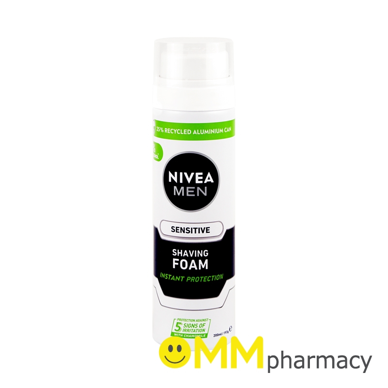 NIVEA MEN SENSITIVE SKIN SHAVING FOAM 200ML.