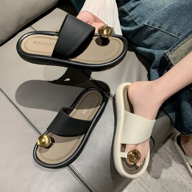 🍓EnJoy🍓 พร้อมส่ง (LT-8815) รองเท้าแตะสวม สายคาดแฟชั่น ผู้หญิงพื้นนิ่ม เรียบง่ายใส่สบาย น้ำหนักเบา