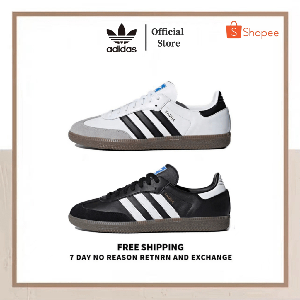 (ของแท้ 💯) Adidas originals แท้ SAMBA OG Sneakers White/Black
