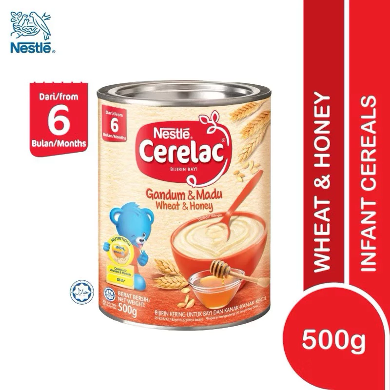 Nestle Cerelac เนสท์เล่ ซีรีแล็ค อาหารเสริมธัญพืช สูตรน้ำผึ้ง 500 กรัม