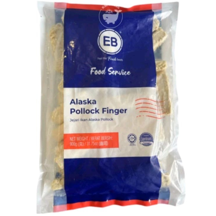 ALASKA POLLOCK FISH FINGER 900 G. EB BRAND ‼️(BBF:10/24)‼️ - เนื้อปลาอลาสก้าพอลล็อคแบบเเท่ง 900 กรัม