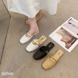 D838 รองเท้าคัทชู ยางพาราใส่ทำงาน ใส่เที่ยว แบบสวมสำหรับผู้หญิง สีพื้น