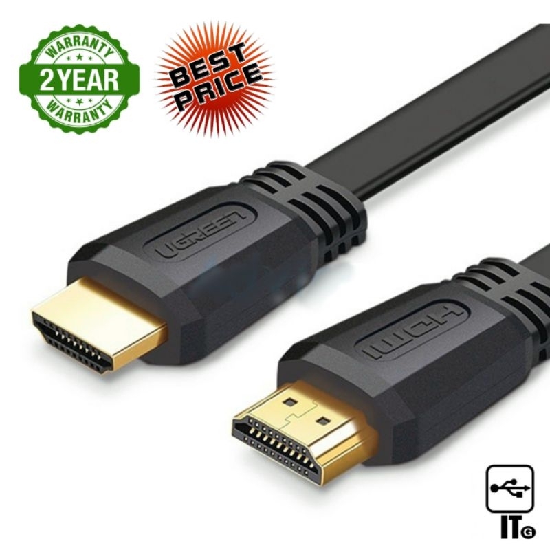 Cable  3D 4K (V.2.0) M/M (5M) UGREEN 50821 สายต่อทีวี ประกัน 2Y