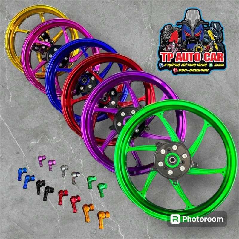 ล้อ CNC Power racing Xmax พร้อมสเปย์เซอร์ ลูกปืน