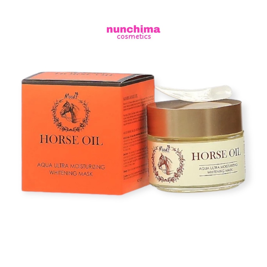 Moods Horse Oil Aqua Ultra Moisturizing Whitening Mask มาส์ก น้ำมันม้า 100ml.