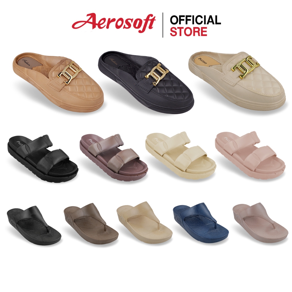 ซื้อ Aerosoft (Clearance Sale) รองเท้าแตะแบบสวมและแบบหนีบ CW010/CW020/CW004