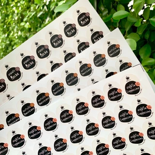 สติกเกอร์กาแฟ เมนูกาแฟ สติกเกอร์รสชาติ ฉลากสินค้าสำเร็จรูป coffee Sticker สติกเกอร์ไดคัท [B5]