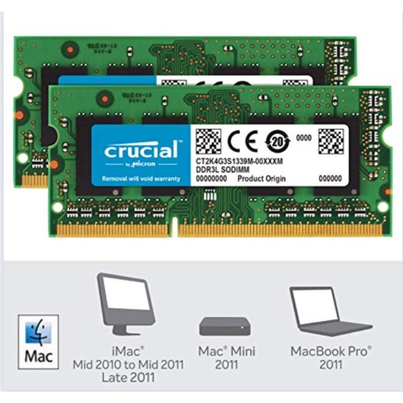 【การจัดส่งที่รวดเร็ว】Crucial หน่วยความจำแล็ปท็อป 4GB 8GB DDR3 DDR3L 1333MHz 1600Mhz 1.5V 1.35V SODIMM RAM