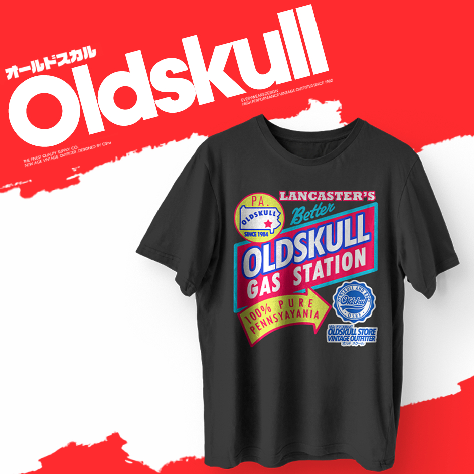 OLDSKULL CLASSIC lancaster เสื้อยืดผู้ชาย เสื้อยืด คอกลม แขนสั้น พิมพ์ลาย