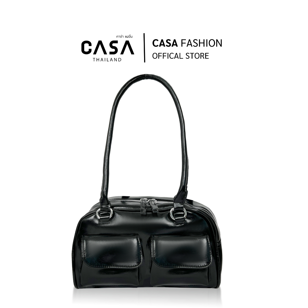CASA Thailand กระเป๋าถือผู้หญิง สไตล์เรียบหรู มีหลายสีให้เลือก สีเเดง,สีดำ,สีชมพู รุ่น CL0010