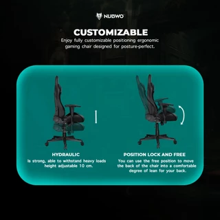 NUBWO เก้าอี้เล่นเกม GAMING CHAIR ปรับเอนได้สูงสุด 180 องศา มีหลากหลายสี รุ่น L117 ประกัน 6 เดือน