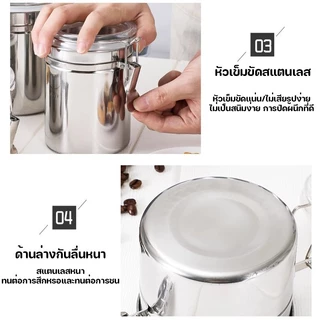 ขวดโหล เมล็ดกาแฟ ที่ใส่อาหาร โหลปิดผนึก นมผง กระปุกมัทฉะ กระปุกใส่ชา กระปุกข้าวสาร กันกลิ่นกันมดเก็บความสดยาวนาน
