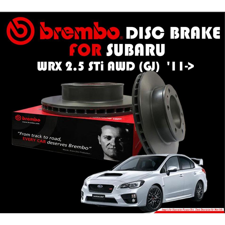 จานเบรก BREMBO SUBARU WRX 2.5 STi AWD (GJ)  11-> (09 C828 11)(09 C829 11)