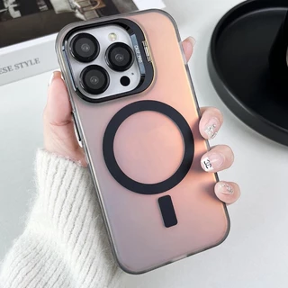เคสตั้งได้แม่เหล็ก โฮโลแกรม พร้อมฟิล์มกระจกกล้อง Magnetic Case For iPhone 14 Pro Max 13 Pro 12 11
