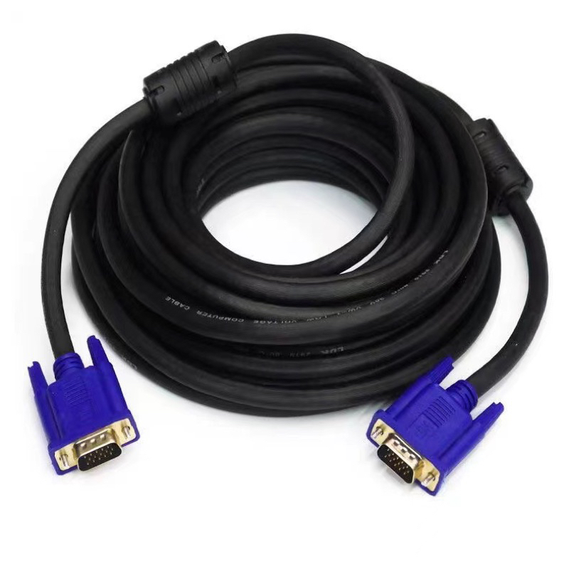 สายจอ VGA 10 เมตร ผู้ผู้ ใช้ต่อคอมกับจอ สัญญานภาพเดียว สัญญานดี แข็งแรงทนทาน