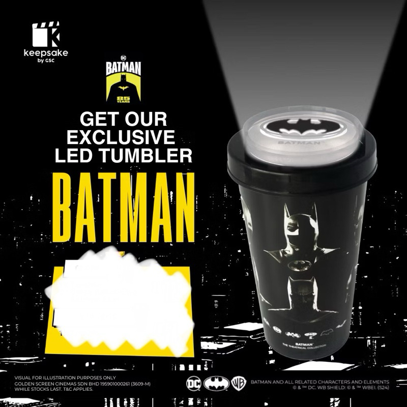 Batman 85th Anniversary LED Tumbler with Coin Insert