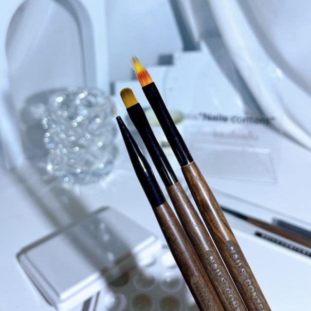 พู่กันทาสีเจล พู่กันเพ้นท์ งานแบรนด์ Nails Content