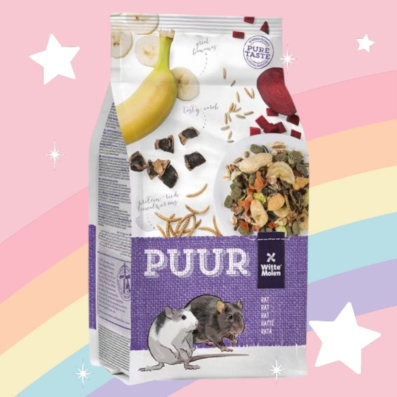 Puur Rat 800g. อาหารเพียว อาหารหนูแรท หนูดัมโบ้