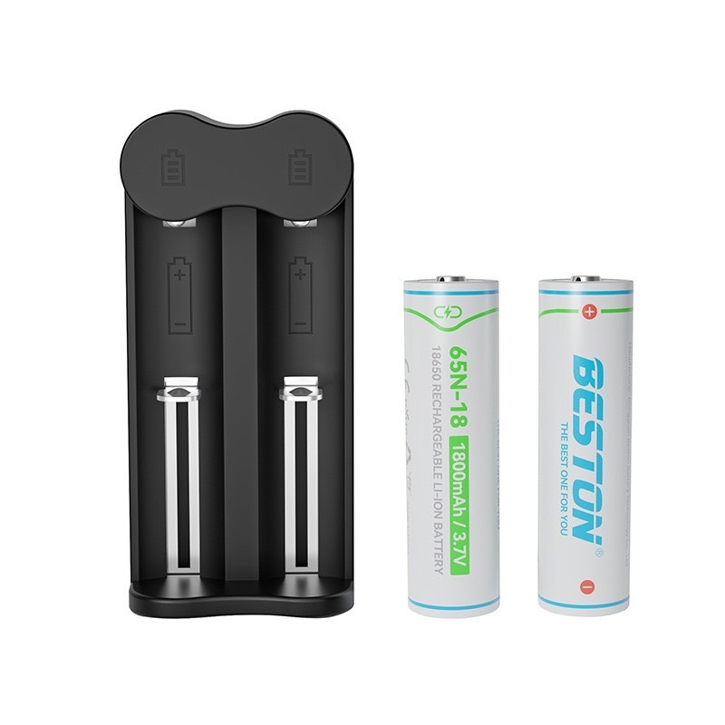 ถ่านชาร์จ BESTON 18650 65N-18 1800mAh Li-ion Battery ของแท้ 100% 3.7V (1 แพ็ค 2 ก้อน)