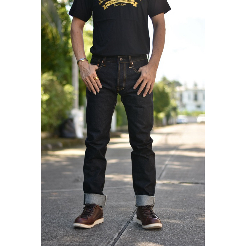 Seventyfourdenim รุ่น Zero 18Oz ผ้าดิบริมแดง สีMidnight ทรงกระบอกเล็ก ราคา ถูกที่สุด ดีลบีเคเค แกลเลอรีภาพที่ 5