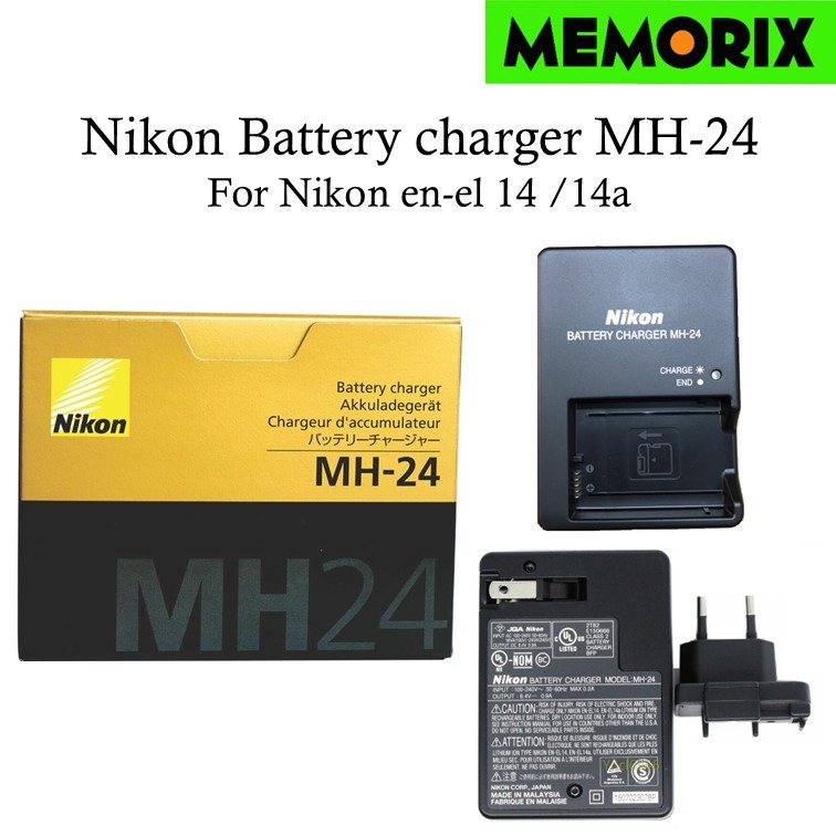 ถูกที่สุด ของแท้ Original NIKON MH-24 Battery Charger for Nikon EN-EL14 / 14a MH24 MH 24