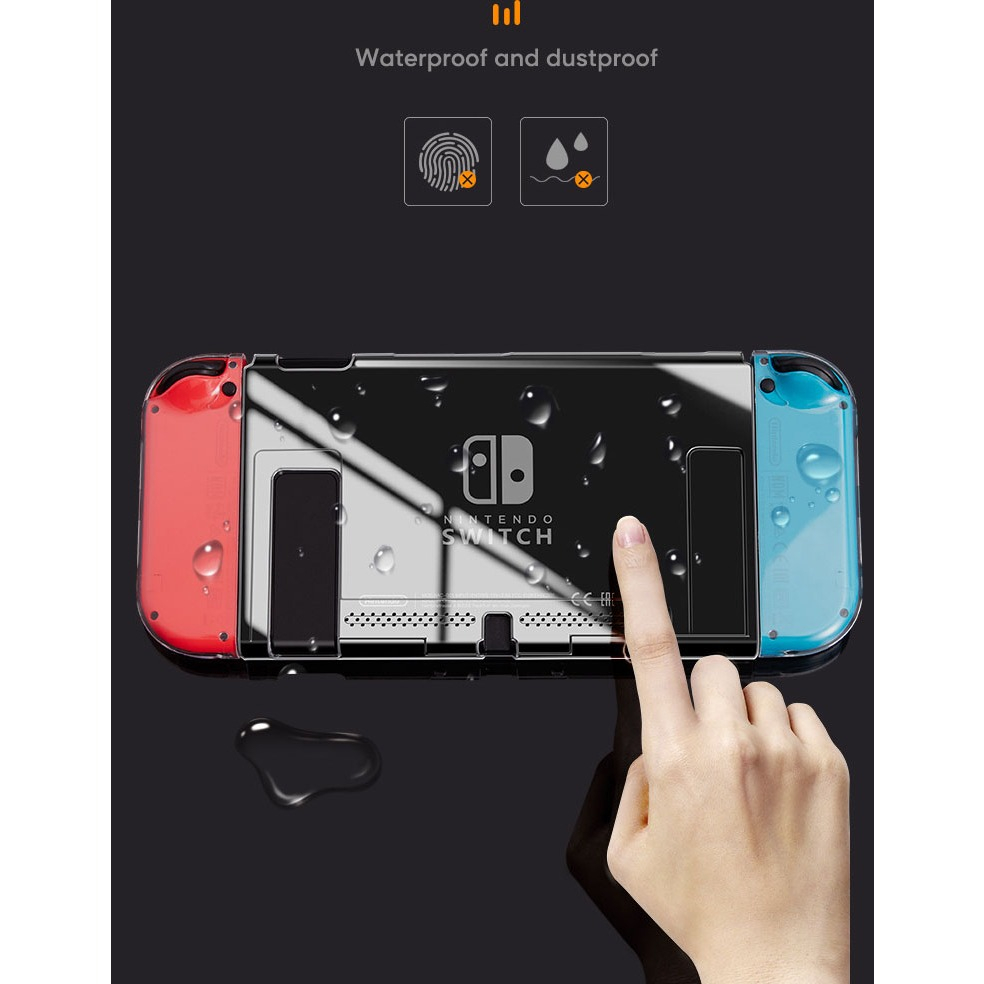 เคส pcใสอย่างดีเกมไม่เกิดรอยนิ้วมือ กันน้ำNintendo Switch ใส่ Dock ได้ สามารถเสียบลงอุปกรณ์ DOCKING ได้ทันที