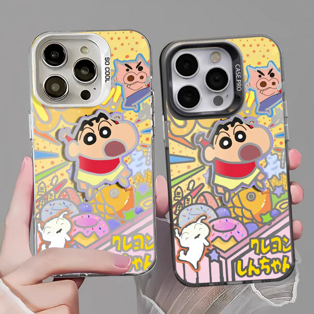 เคสแข็งหรูหรา น่ารักชินชาน เคสซัมซุงA05s A15 A12 A03 A23 A13 A14 A32 A33 A34 A10s A50 A52 A51 samsungA25 A20 การ์ตูน