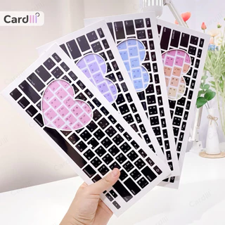 สติกเกอร์คีย์บอร์ด ภาษาไทย-ENG ใช้ได้ทั้ง PC-โน๊ตบุ๊ค สติ๊กเกอร์ติดแป้นพิมพ์ น่ารัก ใช้ได้ทุกรุ่น