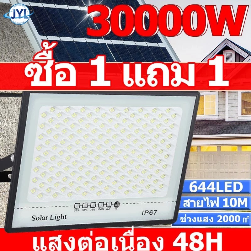 【รับประกัน50ปี】ฟิลิปส์ โคมไฟเพดาน ไฟโซล่าเซลล์ 10000W Solar Light ไฟโซล่าเซลล โคมไฟเพดาน สว่างอัตโนมัติเมื่อฟ้ามืด