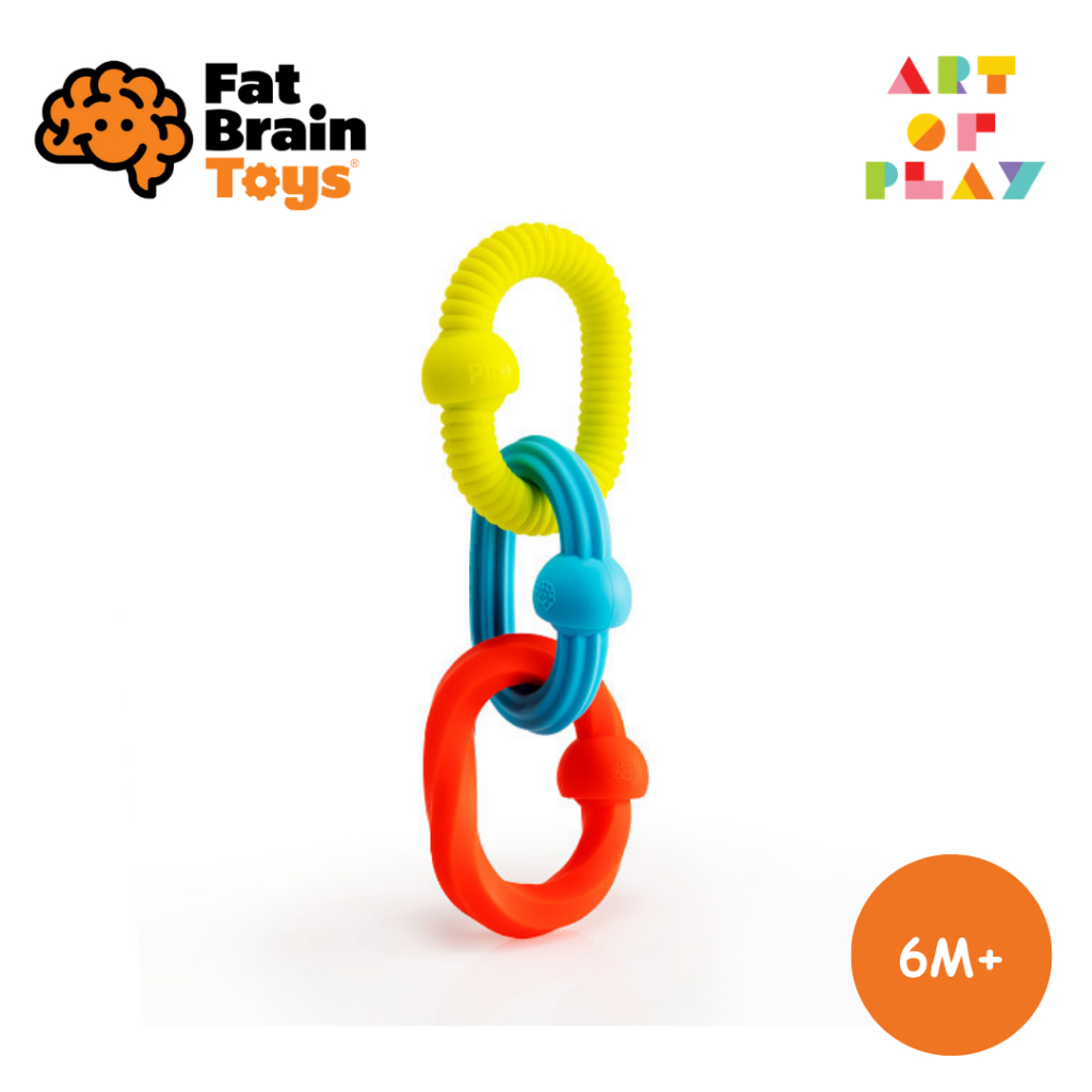 Plip Grips - ของเล่น Sensory Toy ใหม่จาก Fat Brain Toys ผลิตจากซิลิโคน food-grade - สำหรับอายุ 6M+
