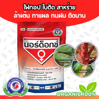 [1กิโลกรัม] นอร์ด็อกซ์│เทพวัฒนา ตราปลาคู่│ยาเชื้อรา สารป้องกันกำจัดโรคพืช (แคงเกอร์ ใบจุดสาหร่าย ตะไคร