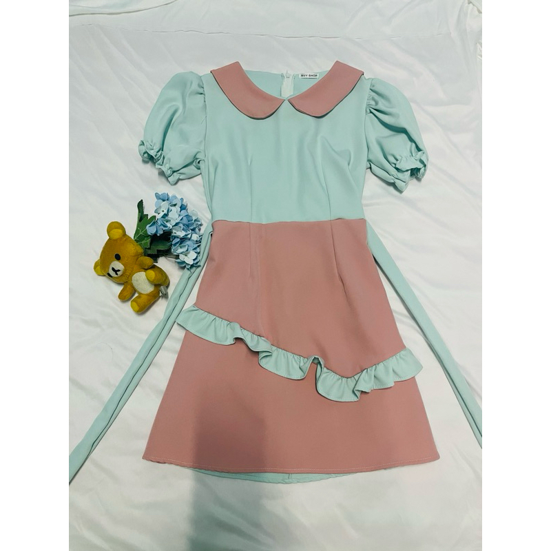 เดรส เชือกผูกหลัง ป้ายNuy shop มือสอง