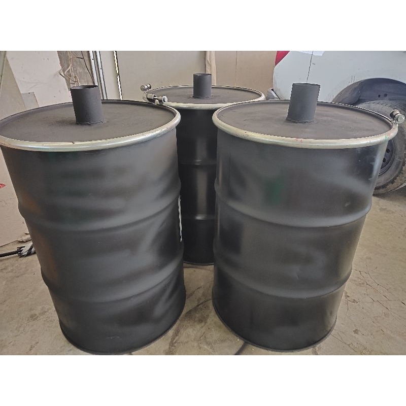 เตาเผาถ่าน 200 ลิตรรุ่นมีควัน