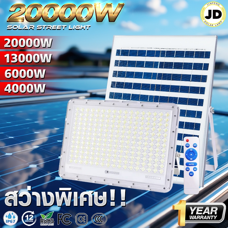 (ซื้อ1แถม1)JD 20000W Solar Light โคมไฟห้อยเพดาน ไฟเพดานโซล่าเซลล์ Solar cell ไฟเพดานบ้าน led ปรับได้ ไฟโซล่าเซลล์ XPG