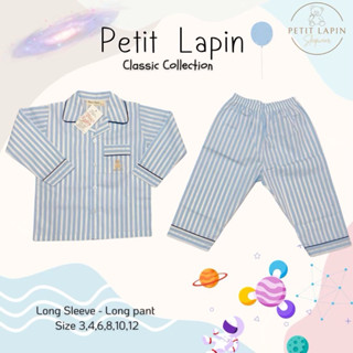 ชุดนอนเด็กชาย แบรนด์ Petit Lapin Size 12A แขนยาวขายาว