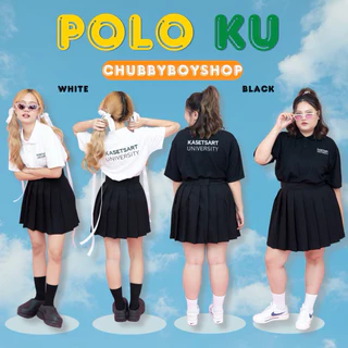 เสื้อโปโล เกษตรศาสตร์ 🌳เสื้อโปโล KU สีดำ สีขาว สีเทา งานป้าย Chubbyboy (size S-56) 🌻มีไซต์ใหญ่🌻