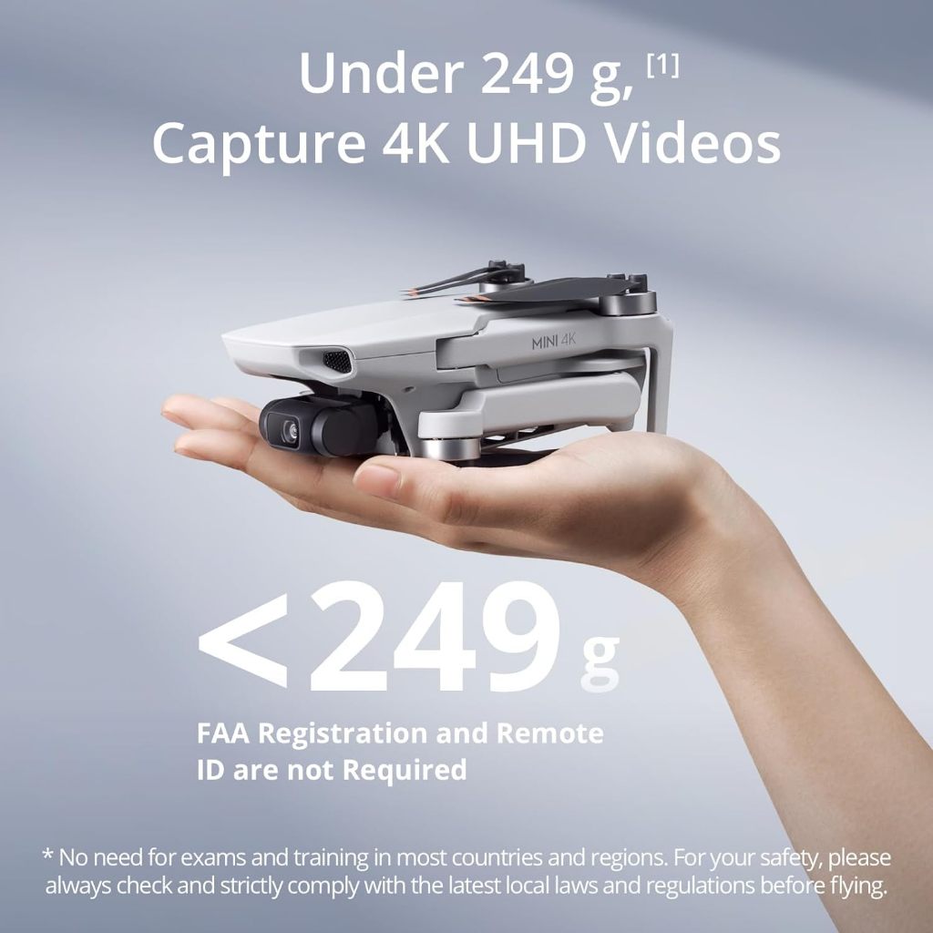 [พร้อมส่ง] DJI Mini 4K - Camera Drone | โดรนขนาดเล็ก | ความคมชัดระดับ HD | ไซส์มินิ | ระยะส่งสัญญาณไกล 10 กม.