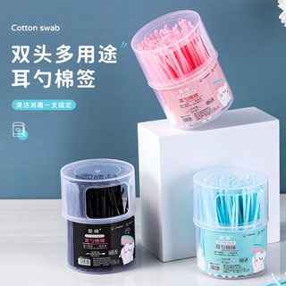 Cotton swab คอตตอนบัด 100 ชิ้น แคะหู สำลีสะอาด ช้อนหู  doubl…