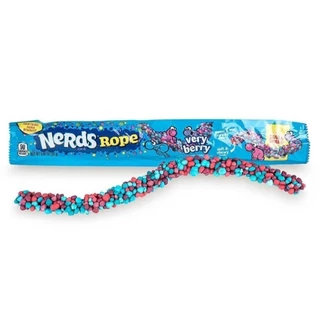 NERDS เนิร์ดส์ เยลลี่เส้นยาว กลิ่นเบอร์รี่ 26g/NERDS Rope Very Berry 26g (ถุงยาวสีฟ้า)