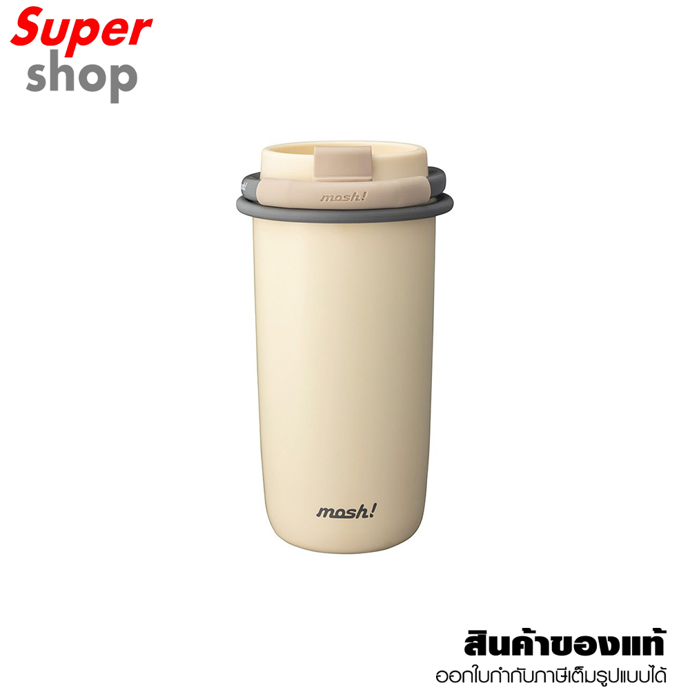Mosh แก้วเก็บความร้อน-เย็น Latte Stainless Straw Tumbler 480 Ml IVORY