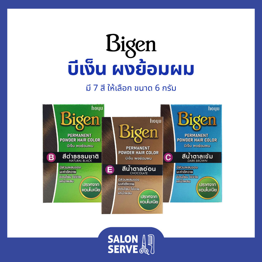 บีเง็น ผงย้อมผม Bigen Permanent Powder Hair Color ปิดผมขาว 6 g.