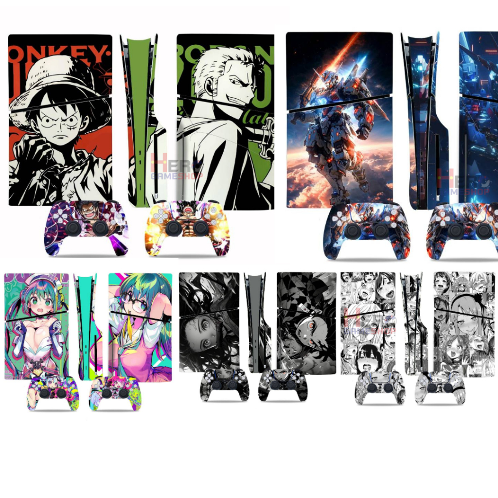 Sticker ติดเครื่อง Ps5 Slim skin 🇹🇭พร้อมส่งในไทย🇹🇭 ลายต่างๆ คุณภาพสูง ลายคมชัด ป้องกันรอยขีดข่วน สติกเกอร์ผิวกันน้ำ