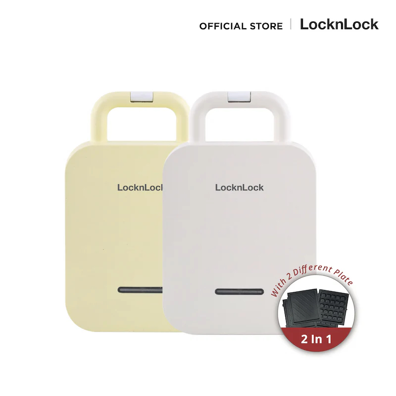 LocknLock เครื่องทำแซนวิช และ วาฟเฟิล Sanwich Maker รุ่น EJB126IVY