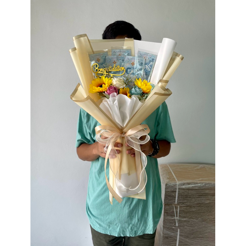 ช่อเปล่าช่อแบงค์ 5ใบ 10ใบ โทนสีอบอุ่น(สั่งซื้อล่วงหน้า3-5วันเท่านั้นซื้อของเผื่อวันขนส่งล่าช้าด้วยCODสั่งแล้วรับของด้วย)