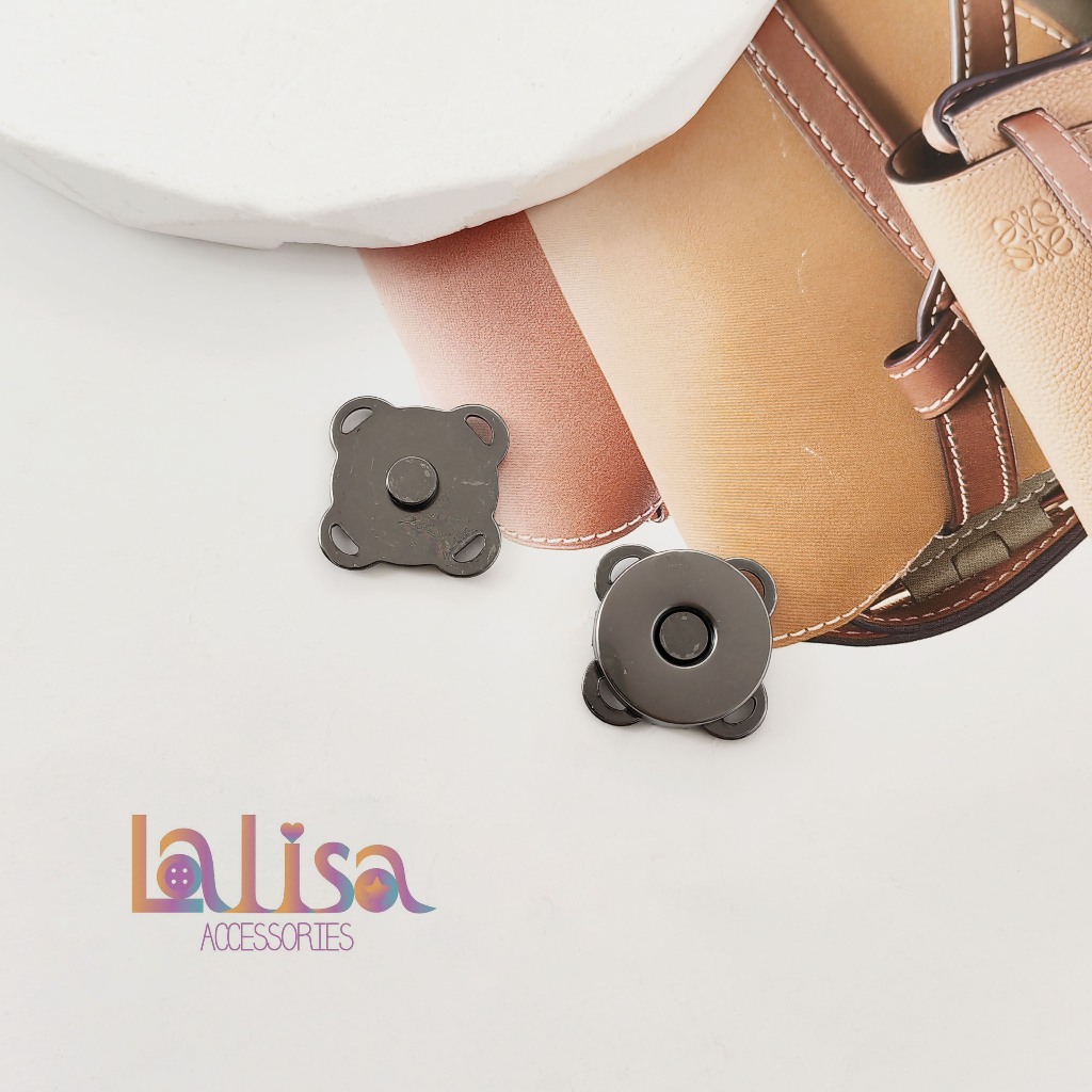 กระดุมแม่เหล็ก ปุ่มรูปดอกพลัม แบบเย็บ flower magnet button (D-2-G,SY005)