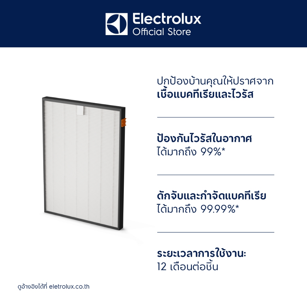 [อุปกรณ์เสริม] Electrolux EFWCAR5 CARE ultimate protect  filter ฟิลเตอร์กรองอากาศ